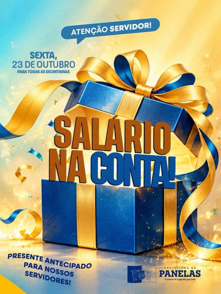 SALAÉRIO NA CONTA 23 DE OUTUBRO